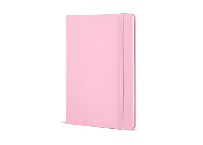 Carnet A5 personnalisé avec fermeture élastique Rose pastel